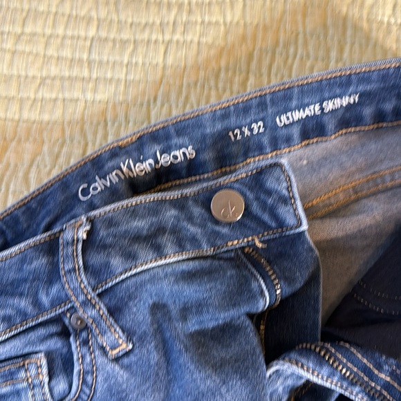 Calvin Klein Skinny Fit High Rise Comfort Stretch Jeans 12x32 - Picture 2 of 8